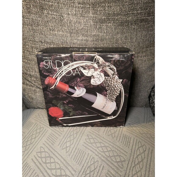 Studio Nova Silver Played Wine Holder - Picture 1 of 2